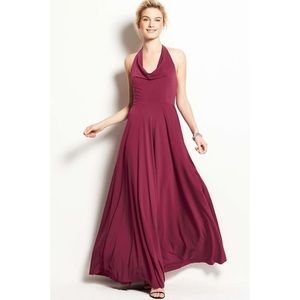 NWT Ann Taylor JERSEY COWL NECK HALTER GOWN